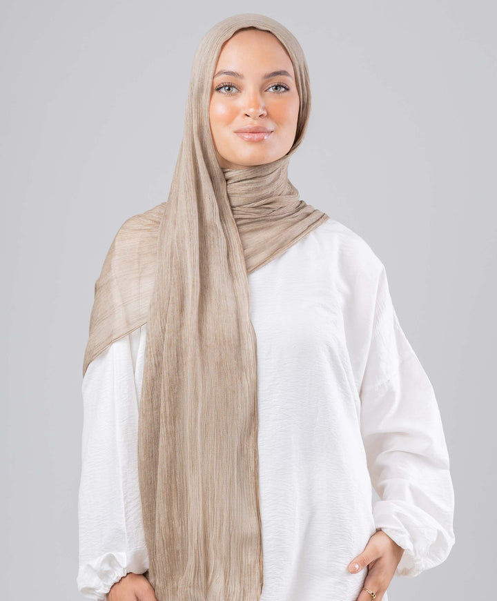 Fluffy Linen Marble Scarf