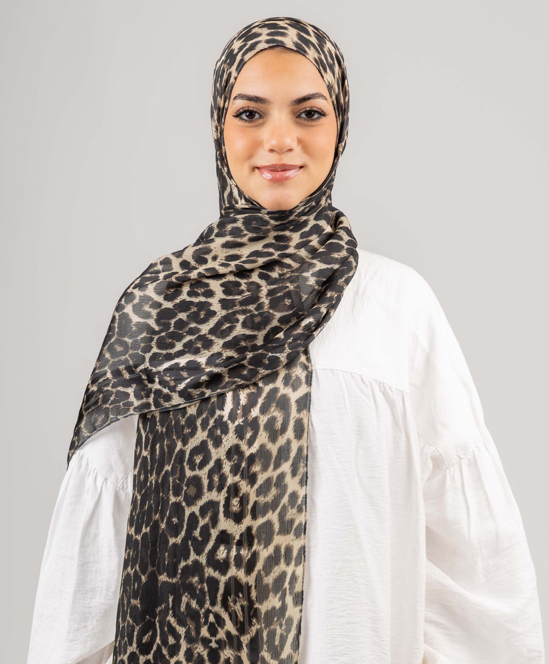 Crinkle Leopard Scarf