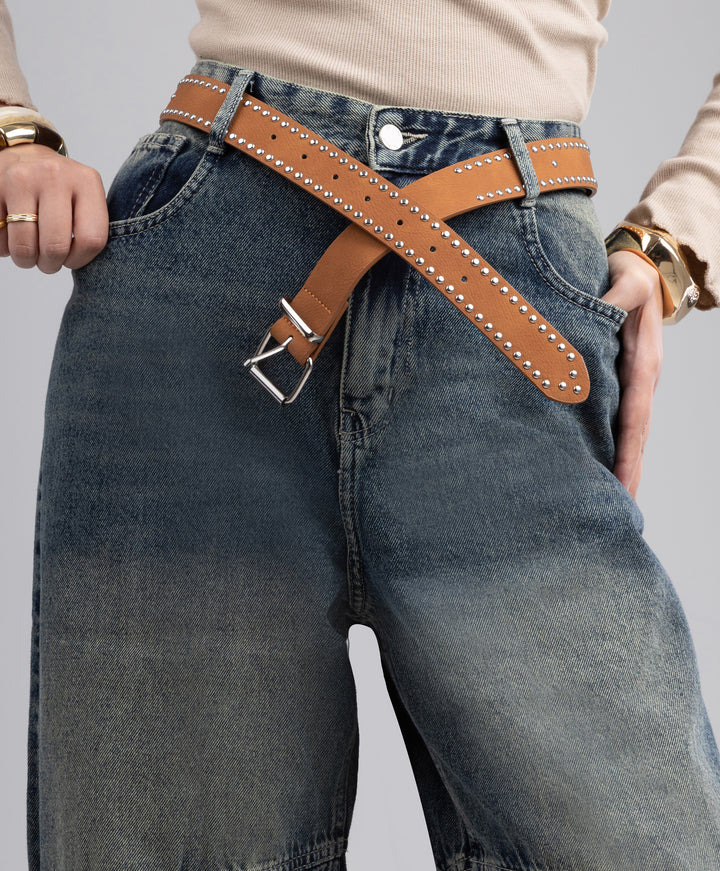 Stud Leather Belt
