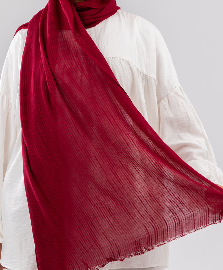 Stripy Linen Scarf