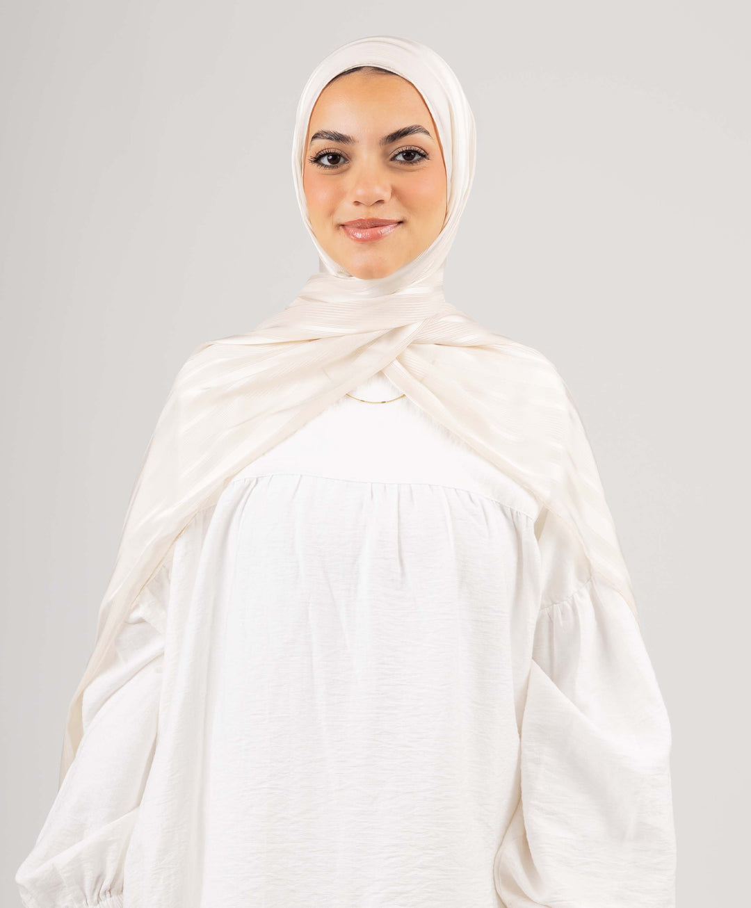 Dainty Satin Chiffon Scarf