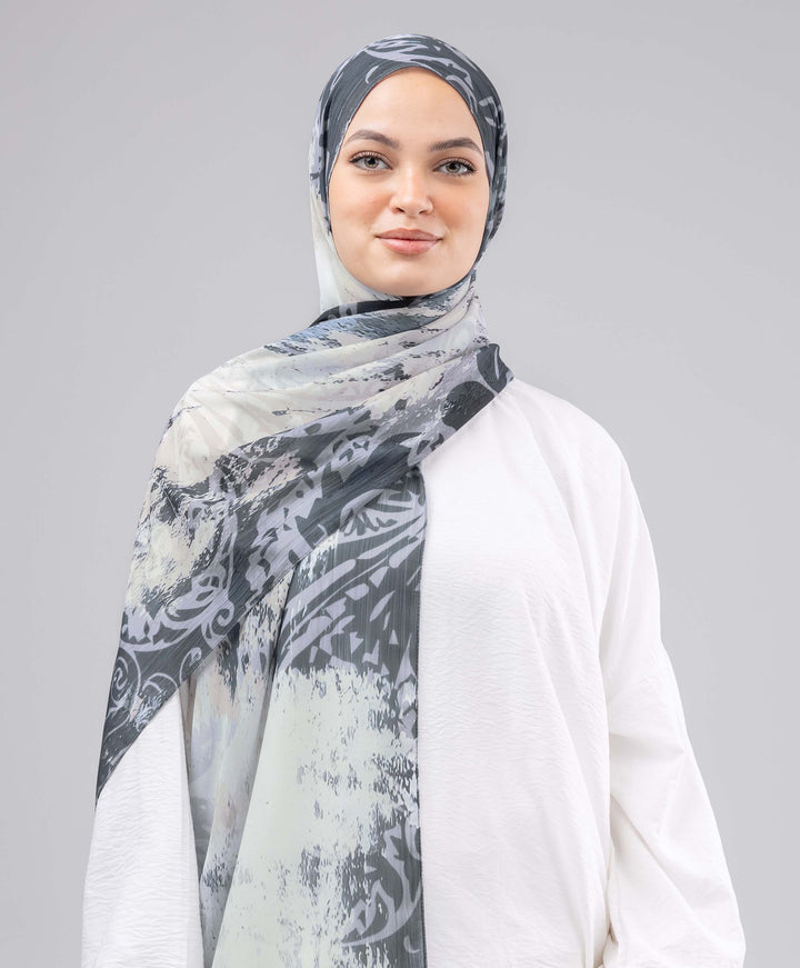 Stone Bloom Chiffon Scarf
