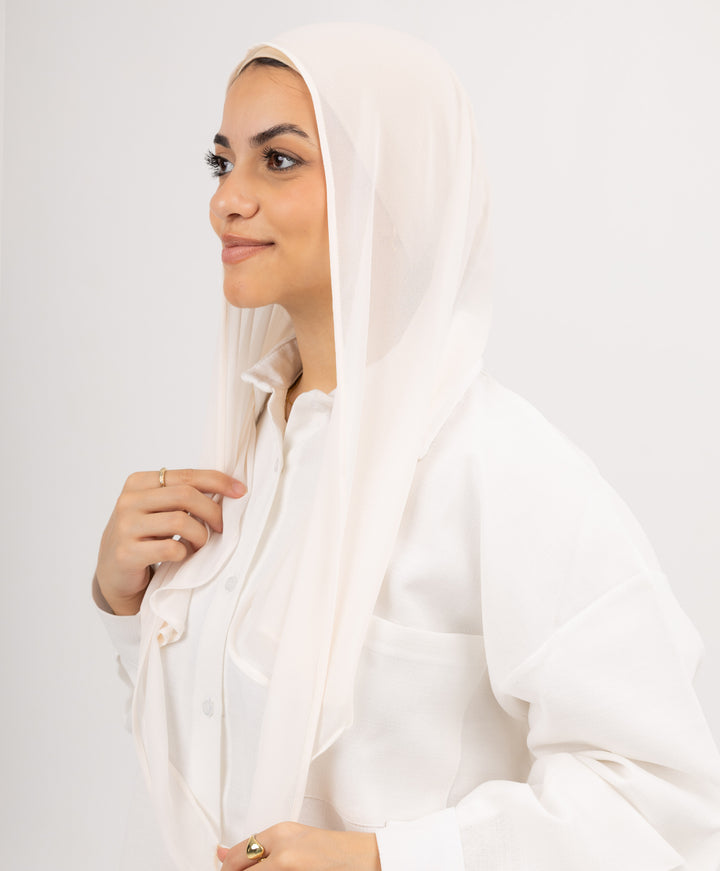 Easy Closed Chiffon Wrap Scarf