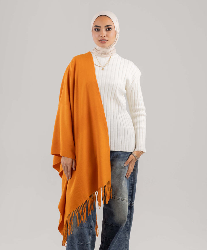 Cozy Plain Winter Shawl