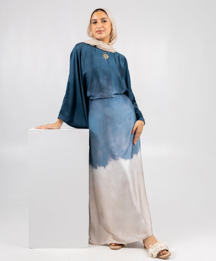 Gradient Satin Dress