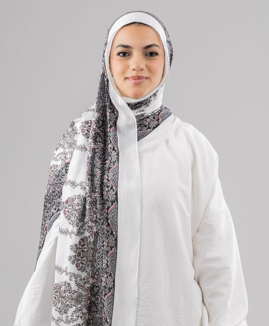 Dark Floral Modal Scarf