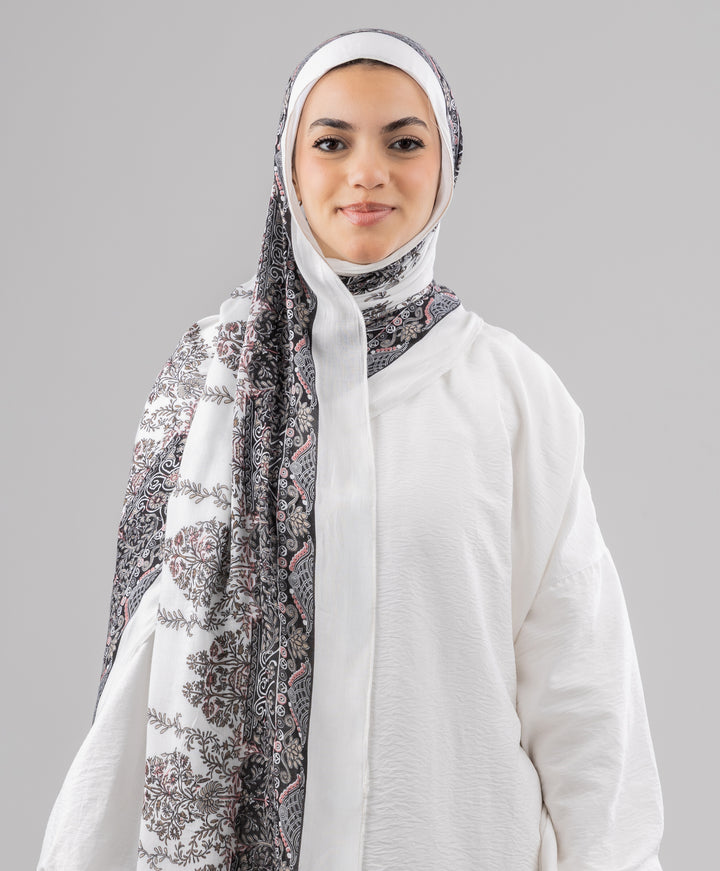 Dark Floral Modal Scarf