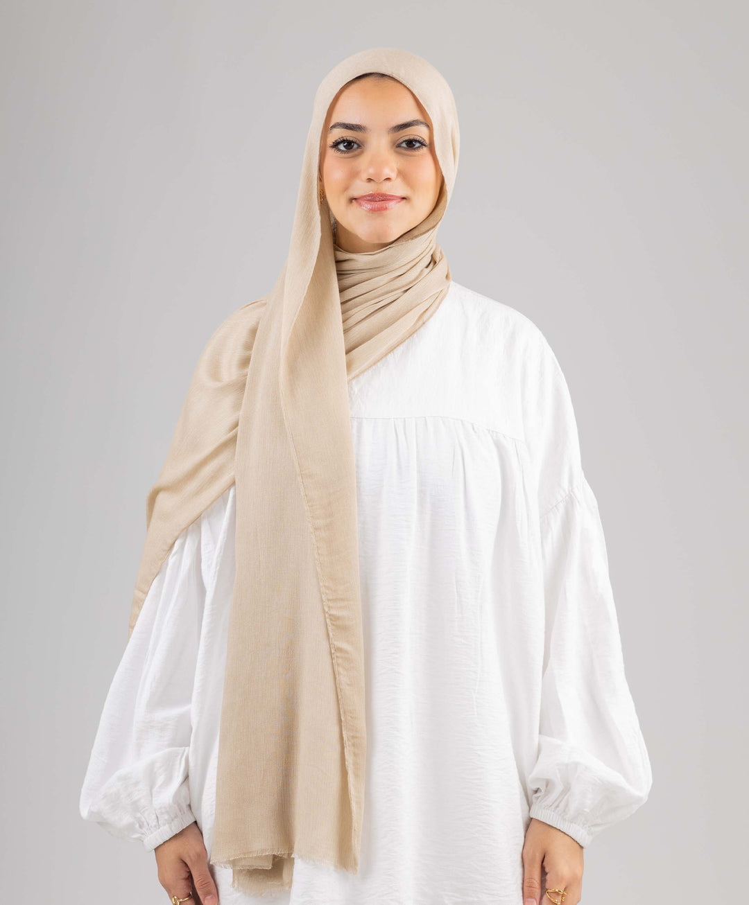 Foggy Marble Tassels Cotton Scarf