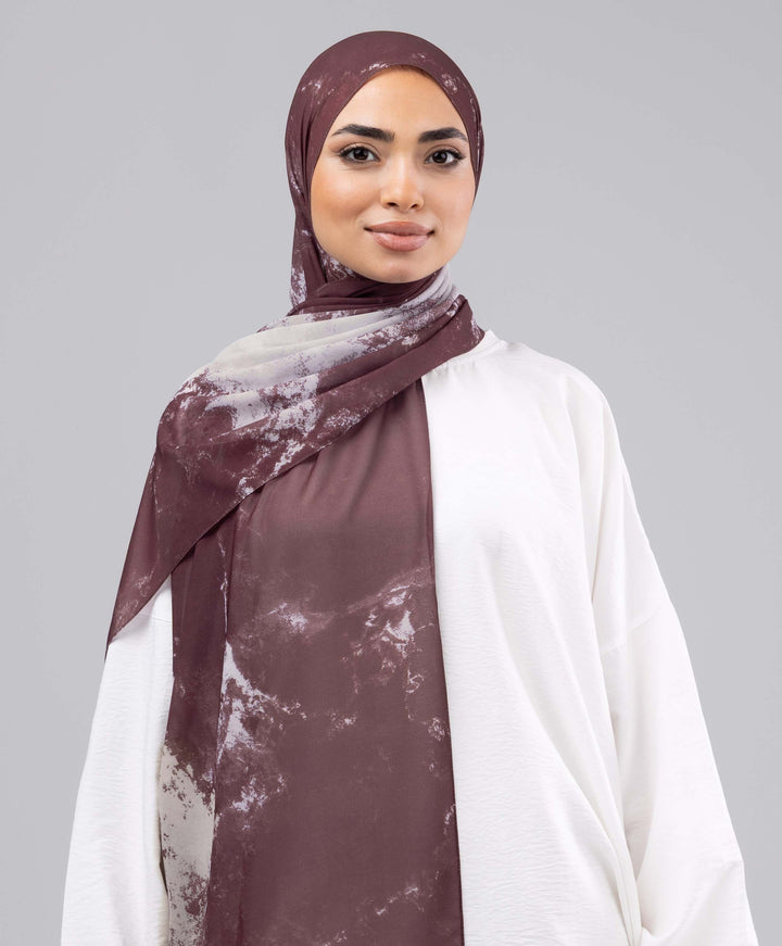 Cinnamon Rose Chiffon Scarf