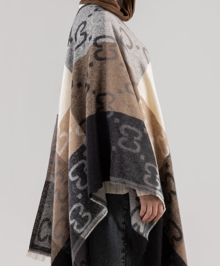 Cozy Check Winter Shawl