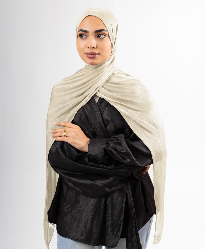 Organza Crinkle Satin Scarf
