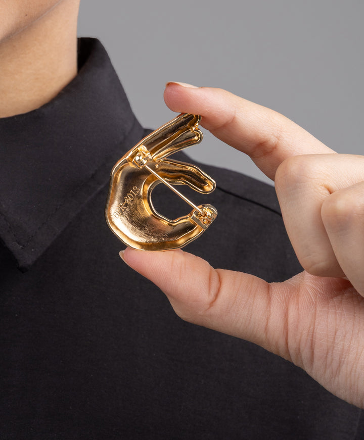 OK Gesture Brooch