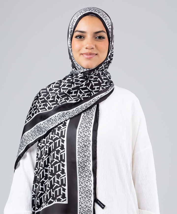 Geometric Luxury Silk Scarf