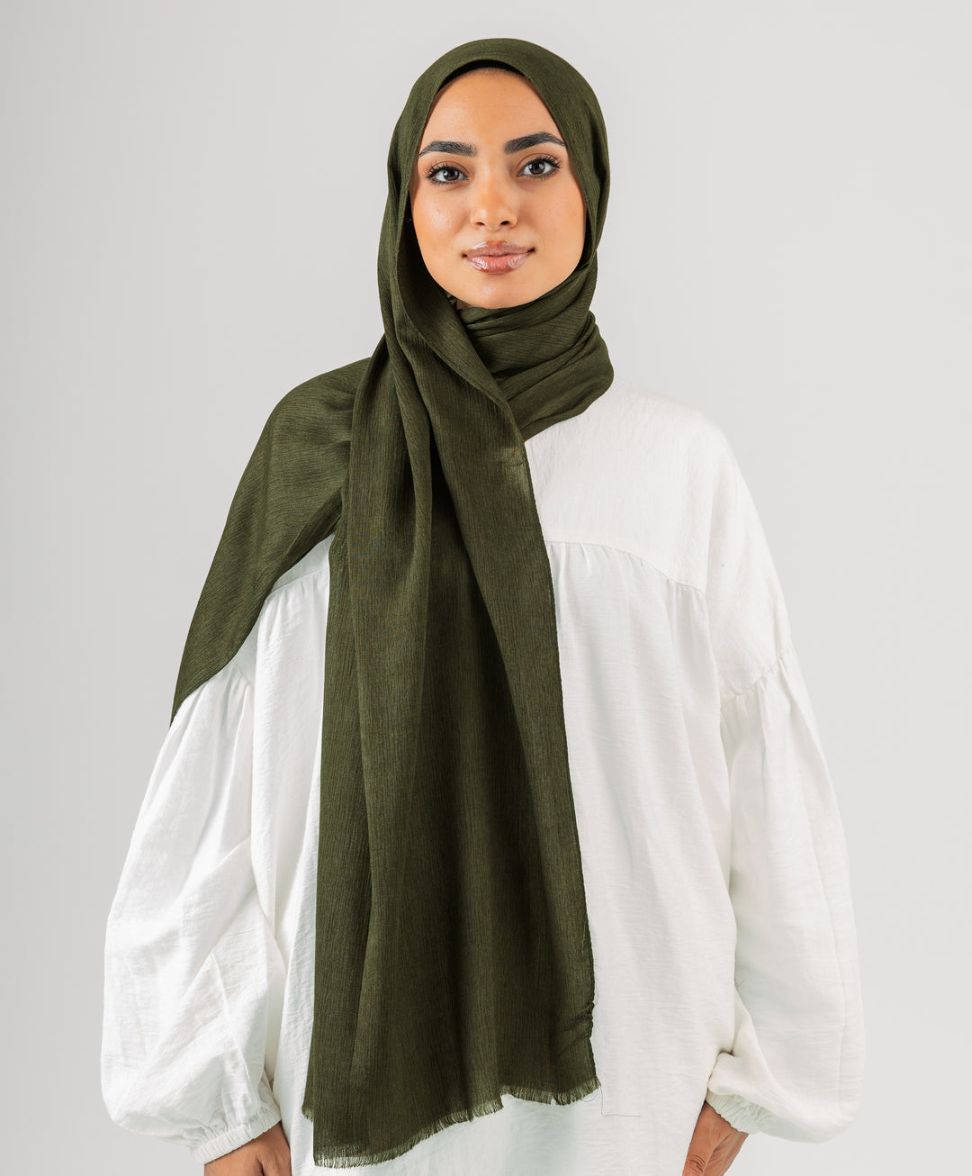 Foggy Marble Tassels Cotton Scarf