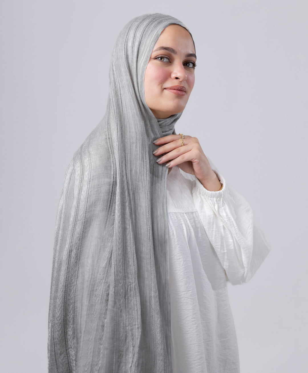 Striped Marble Linen Scarf