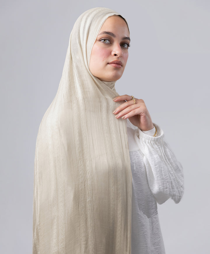 Striped Marble Linen Scarf