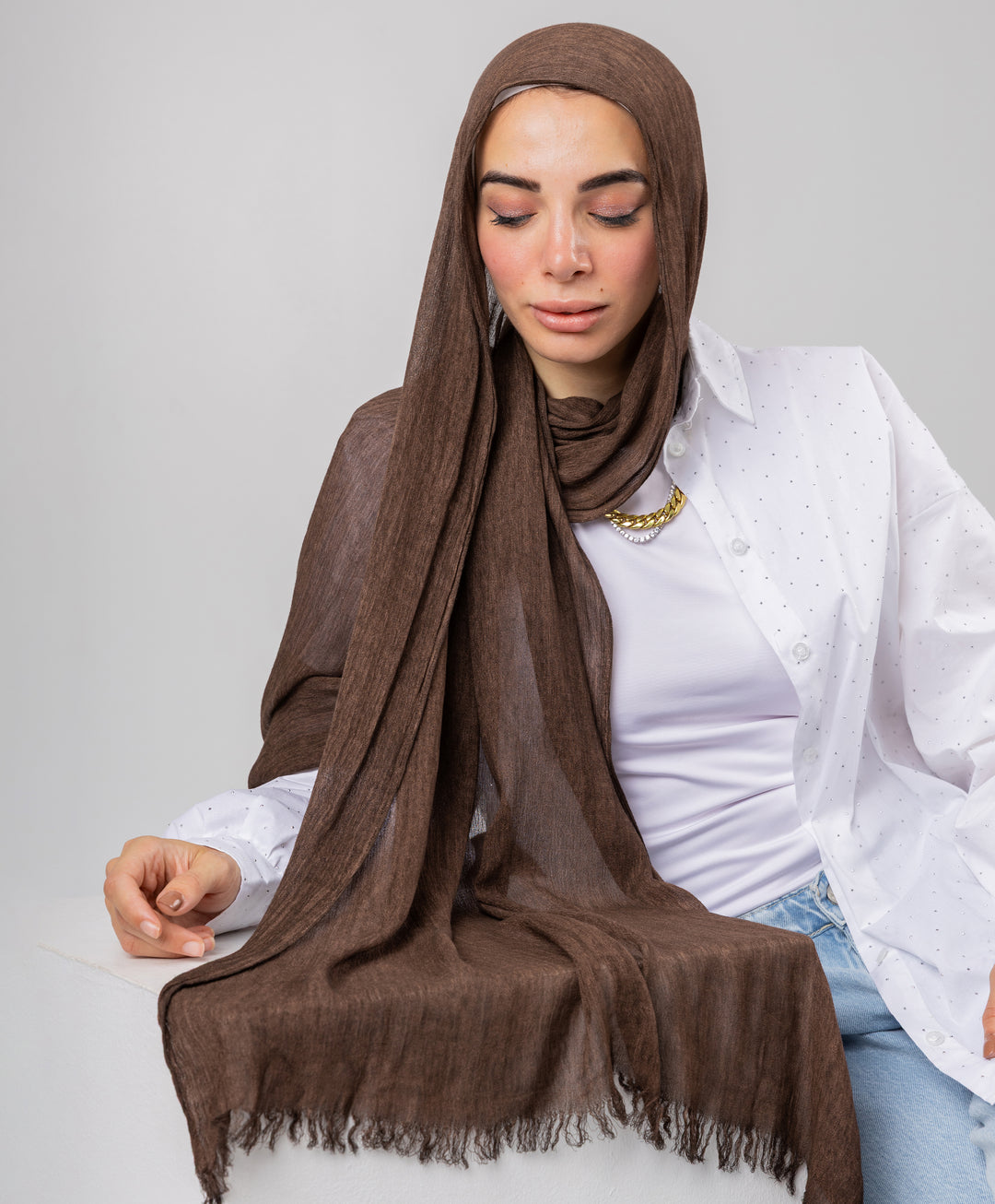 Marble Linen Scarf