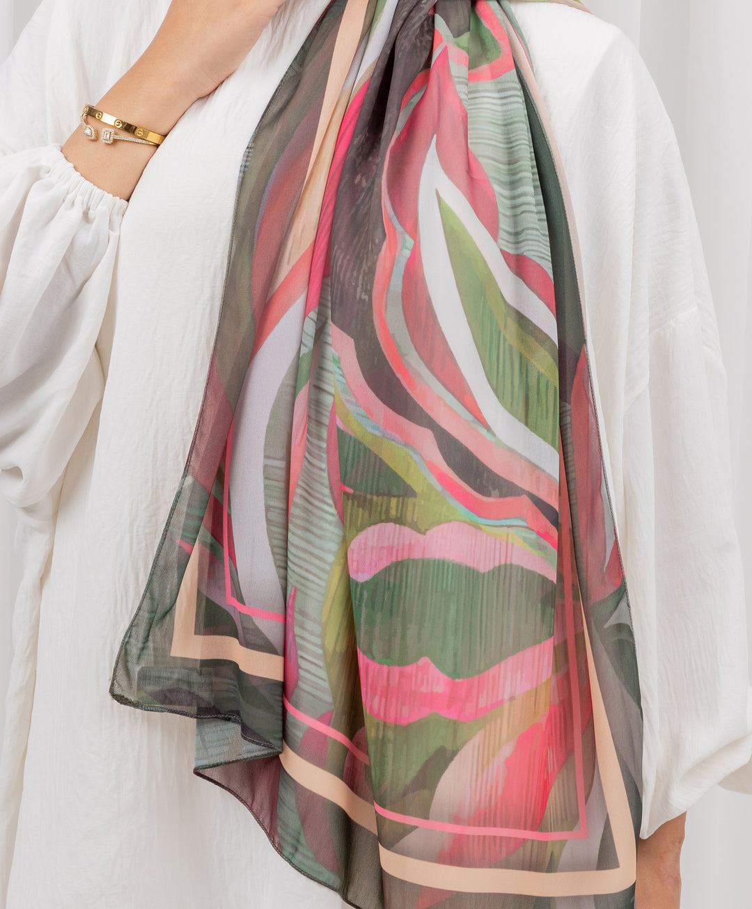 Earthy Elegance Chiffon Scarf