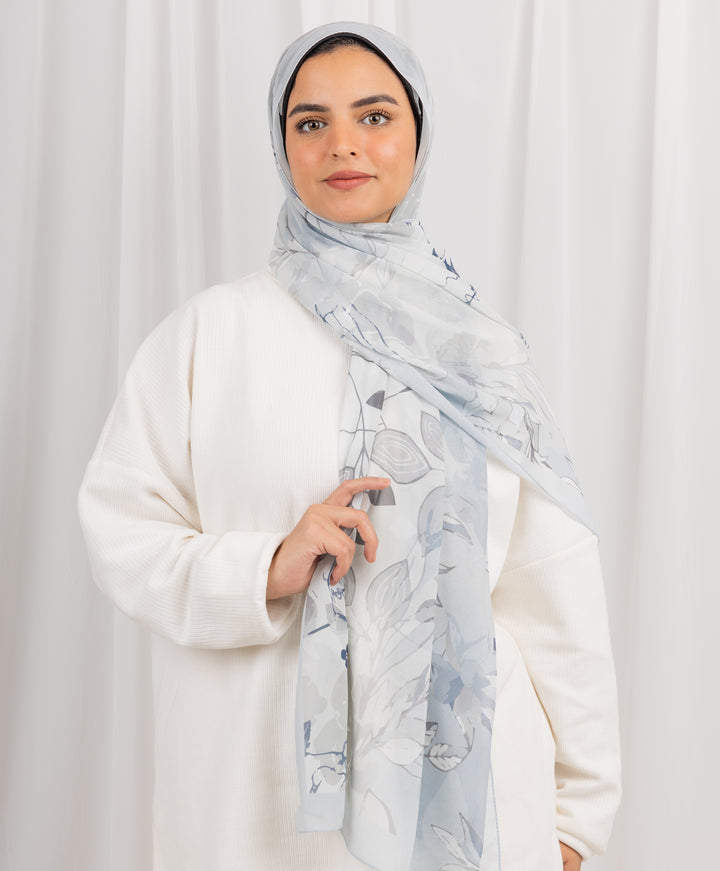 Leaflet Chiffon Scarf