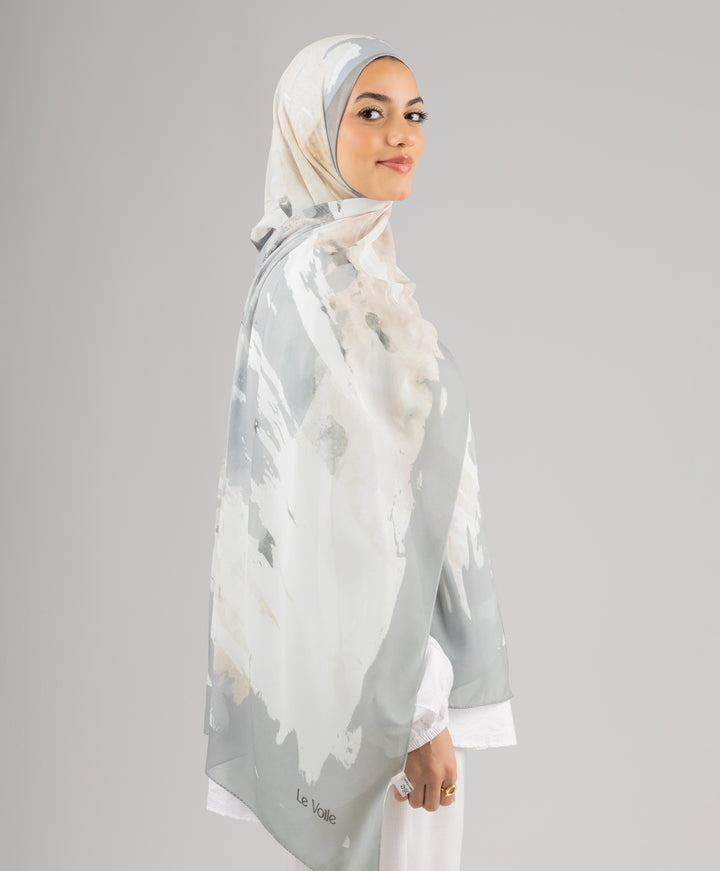 Cloudscape Chiffon Scarf