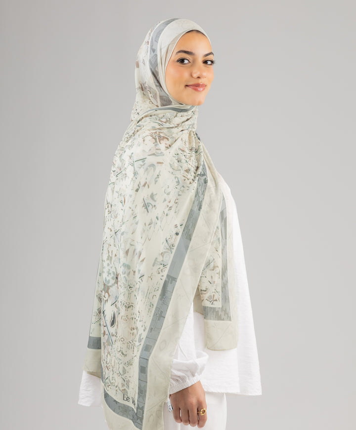 Soft Sage Chiffon Scarf