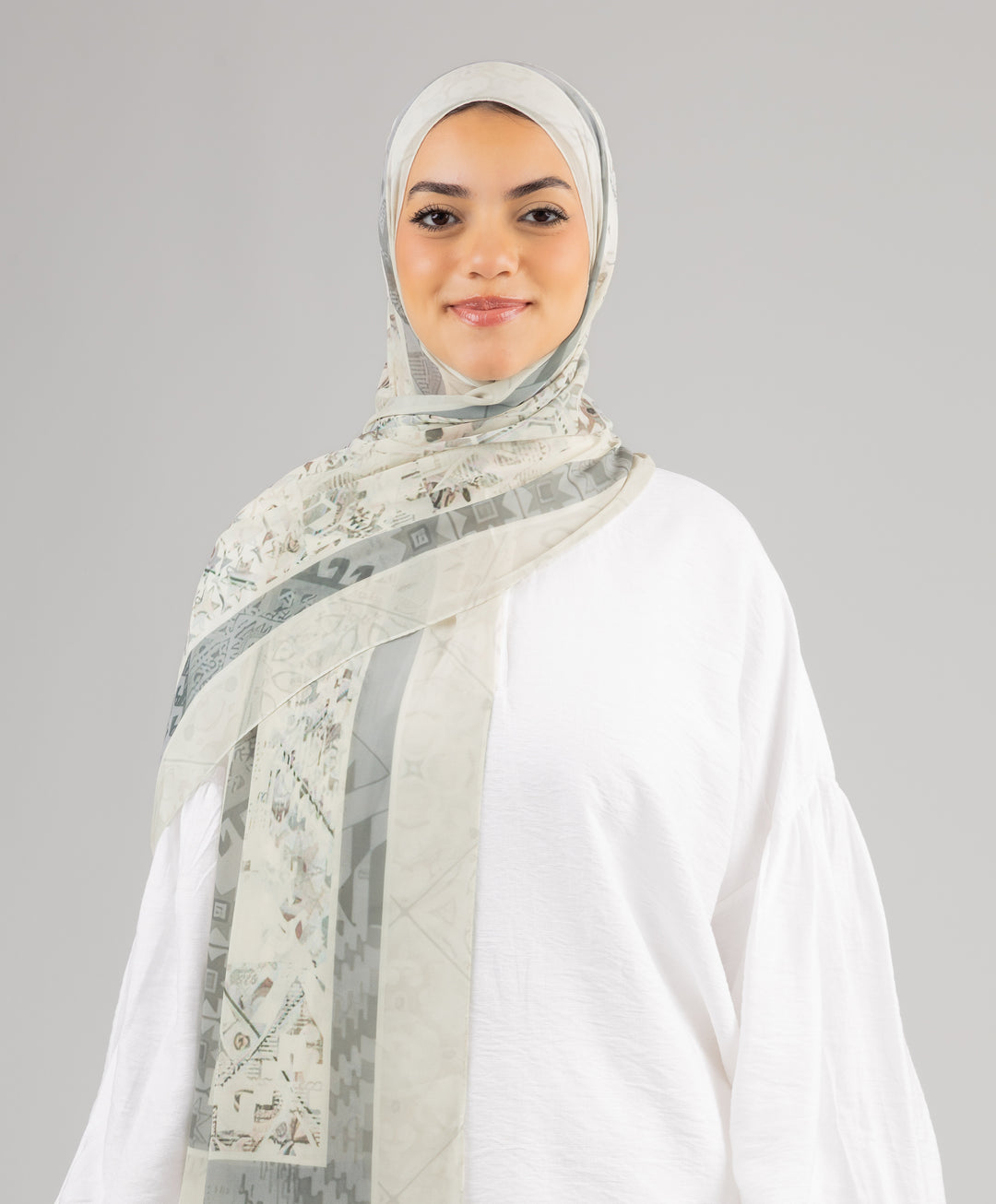 Soft Sage Chiffon Scarf