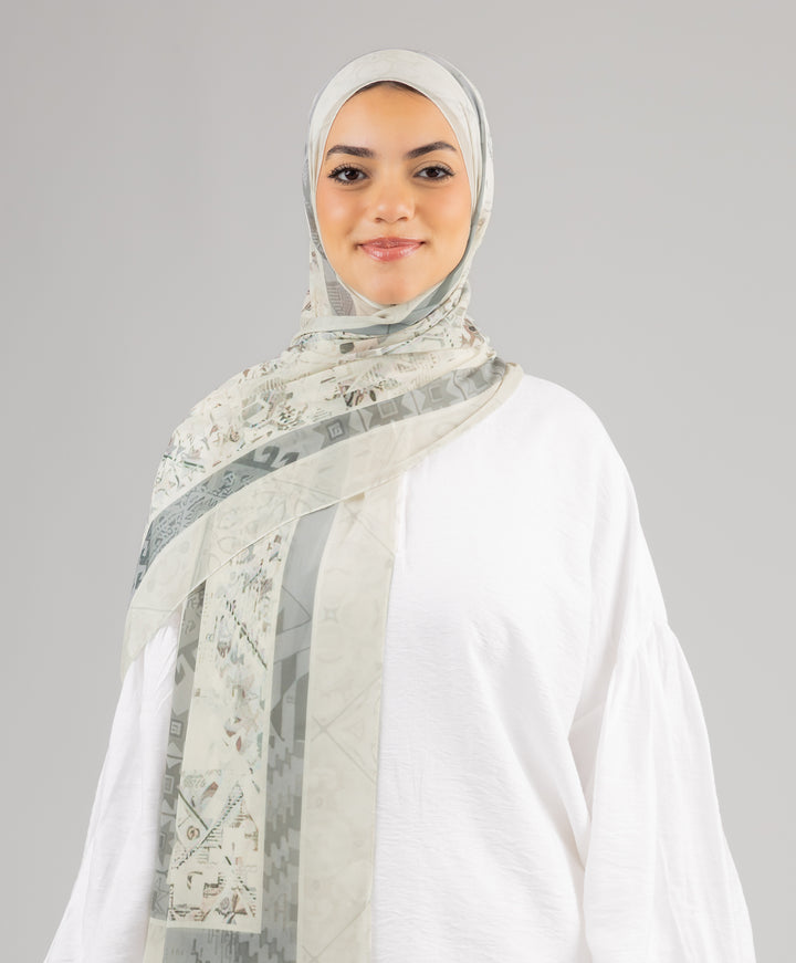Soft Sage Chiffon Scarf