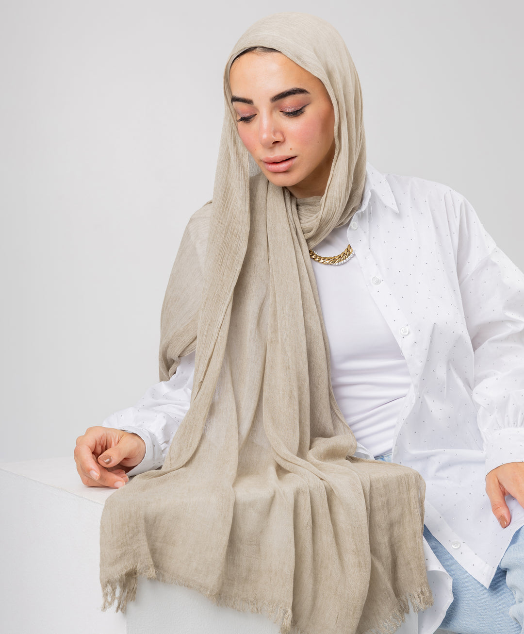 Marble Linen Scarf