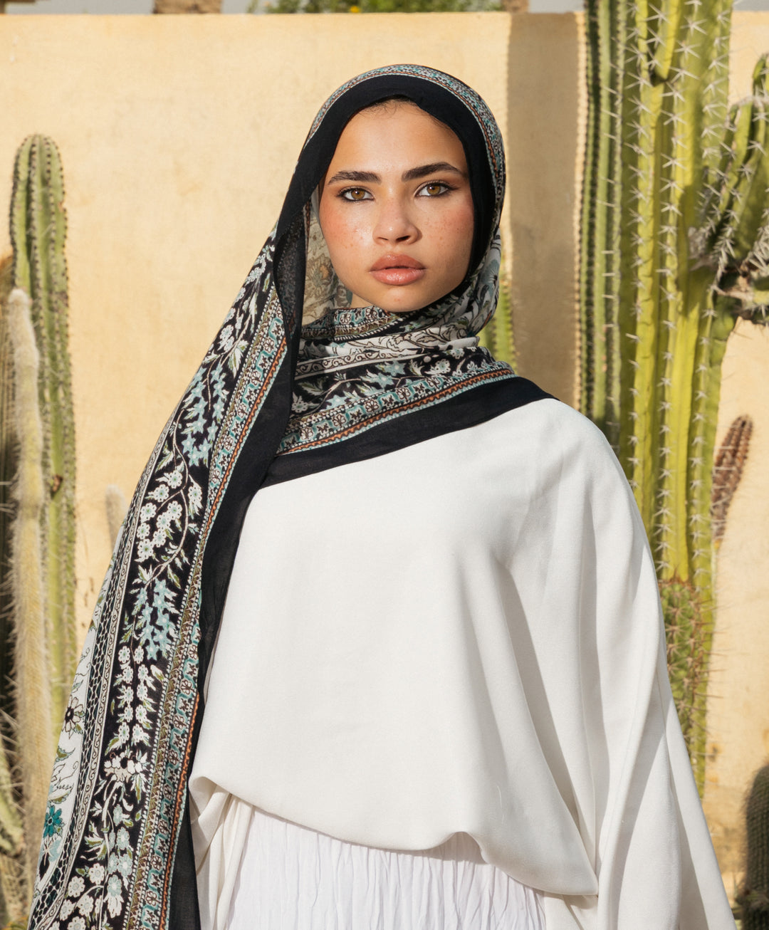 Black Lace Modal Scarf