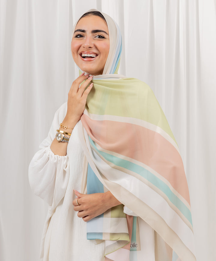 Cloudy Flow Chiffon Scarf