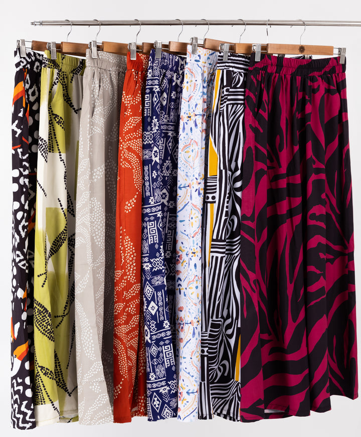 Printed Satin Pants