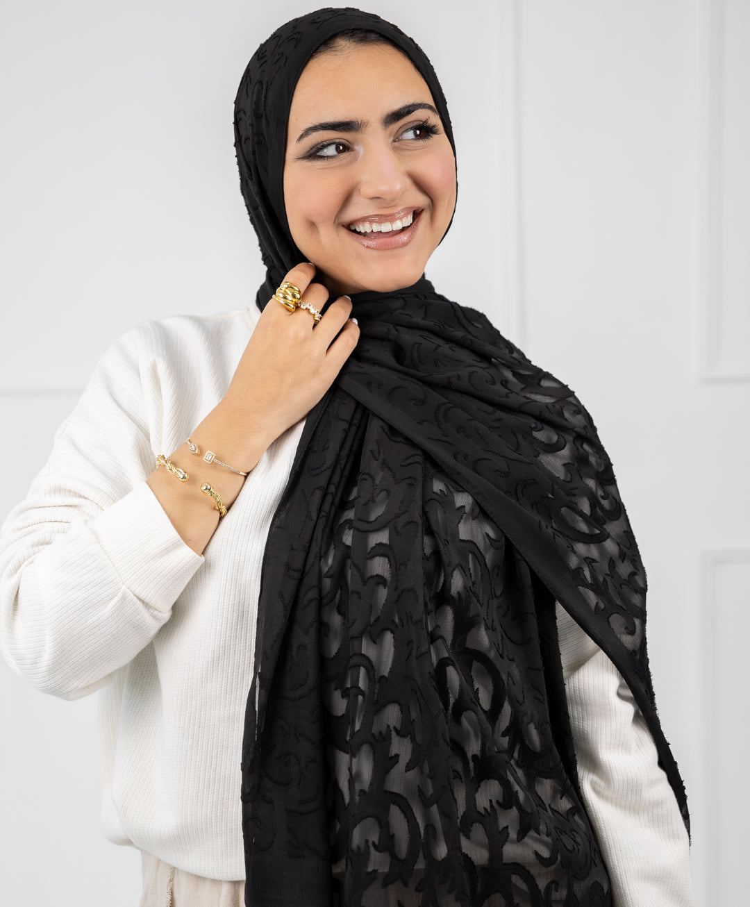 Damask Delight Chiffon Scarf