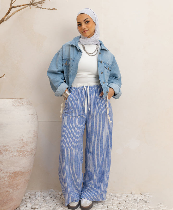 Wide Leg Striped Pants
