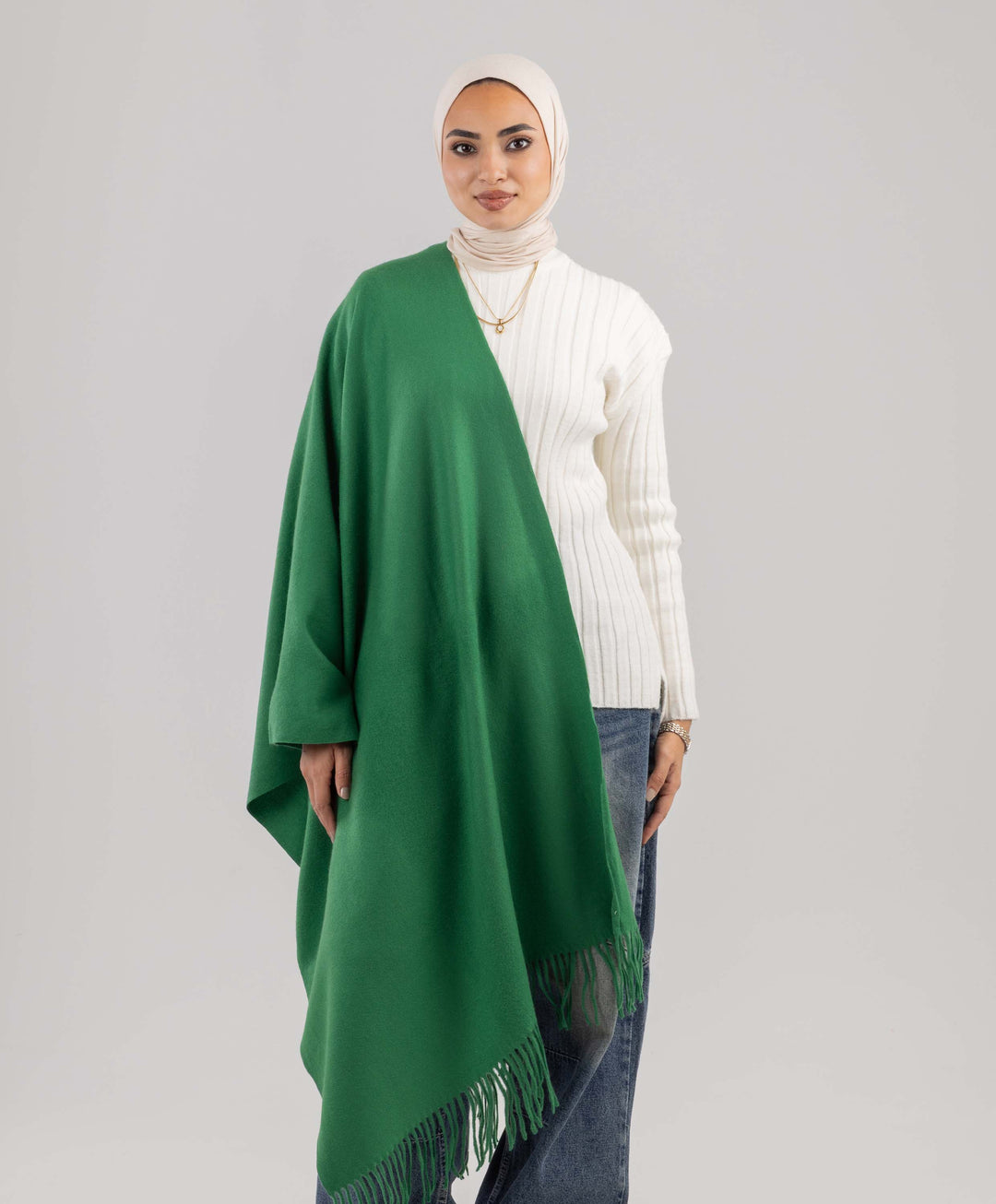 Cozy Plain Winter Shawl