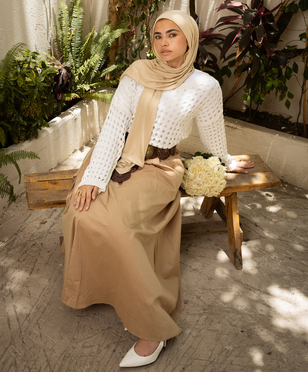 Balloon Poplin Skirt