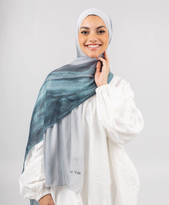 Oceanic Chiffon Scarf