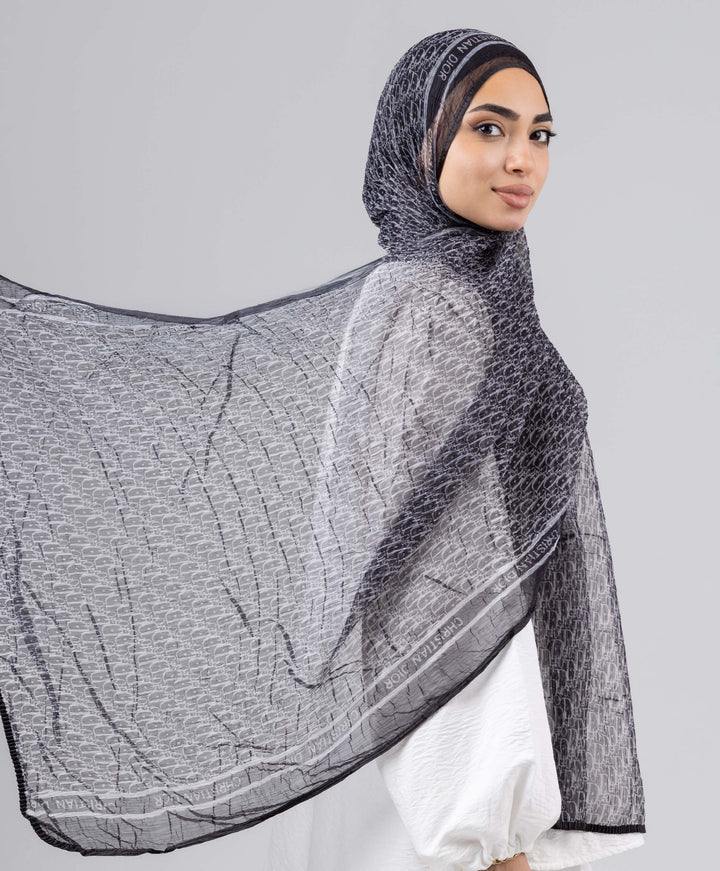 Luna Satin Round Crushed Scarf
