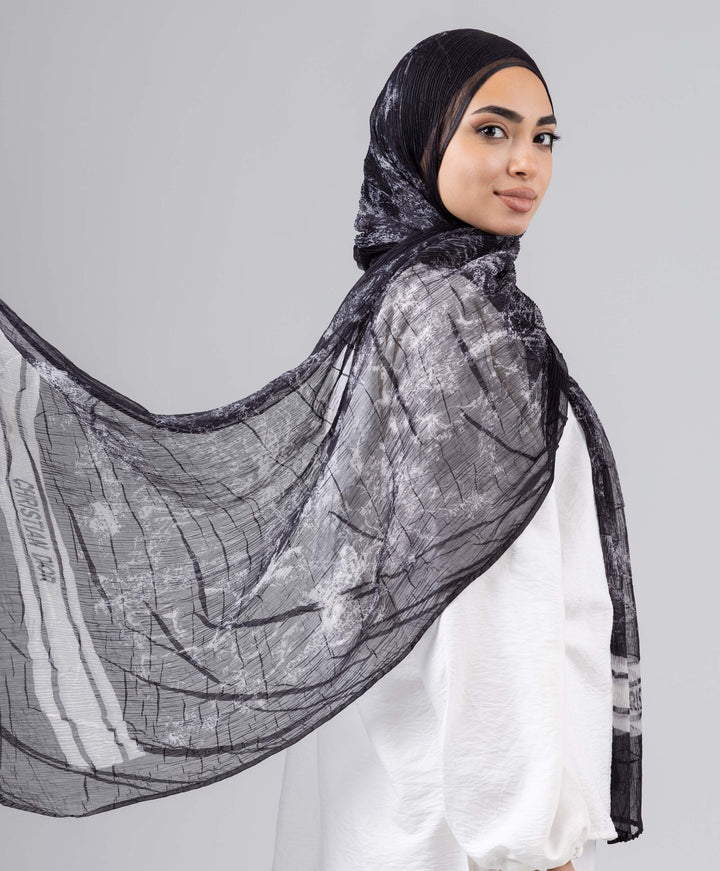 Eclipse Satin Round Crushed Scarf
