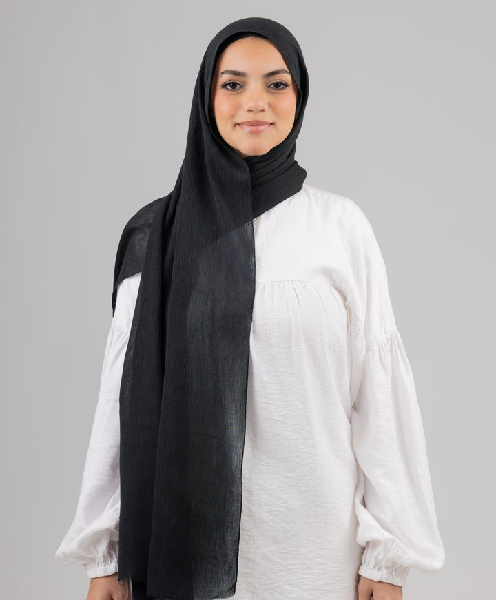 Foggy Marble Tassels Cotton Scarf