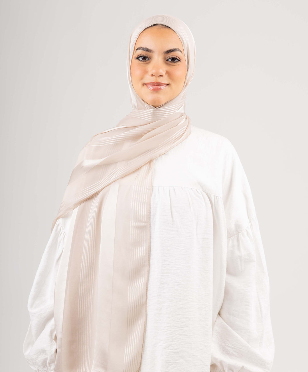 Stately Satin Chiffon Scarf