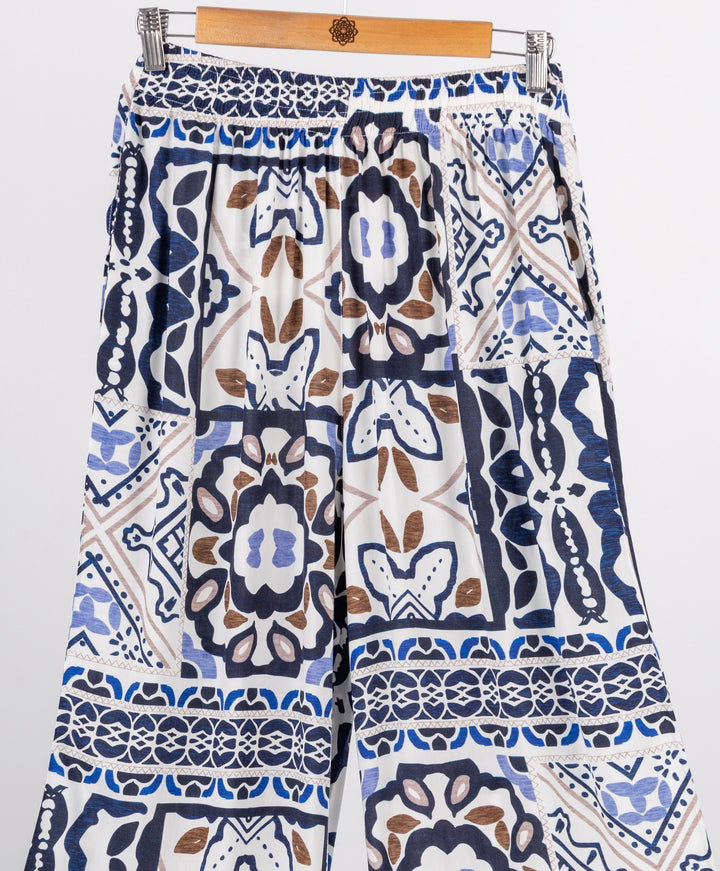 Geometric Linen Pants