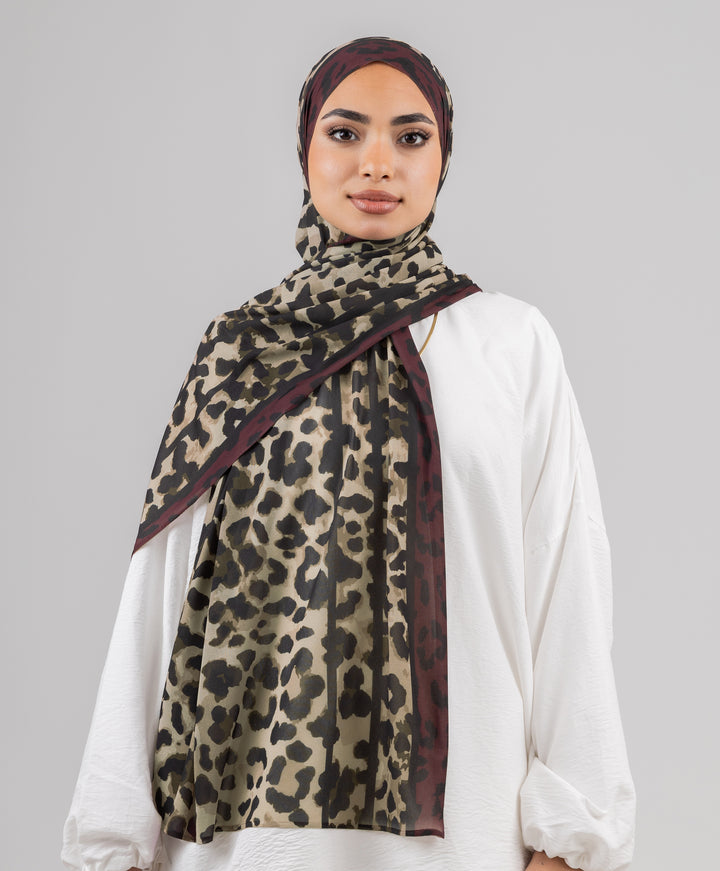 Striped Leopard Kuwaiti Scarf