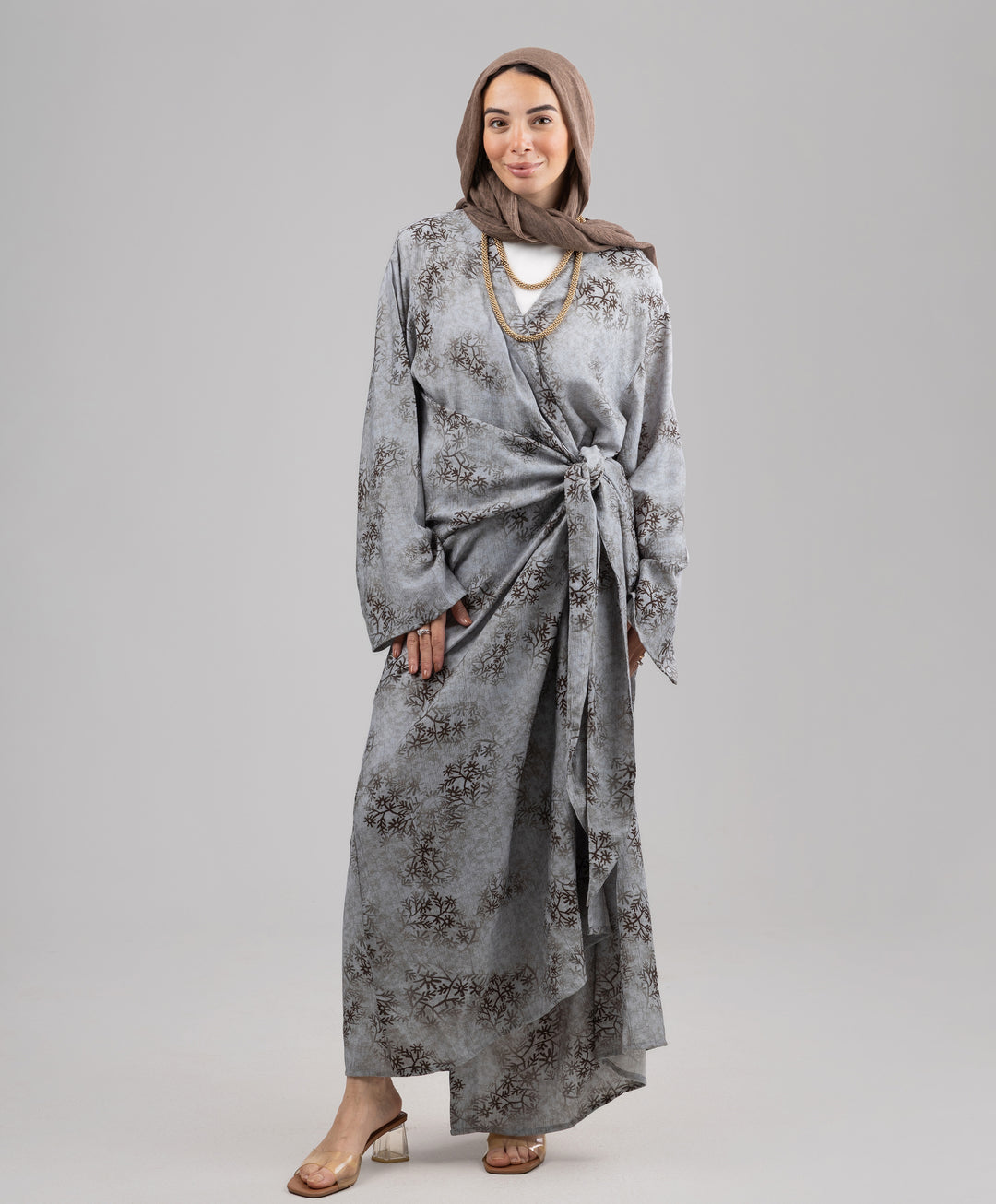 Fleuri Crinkle Wrap Dress