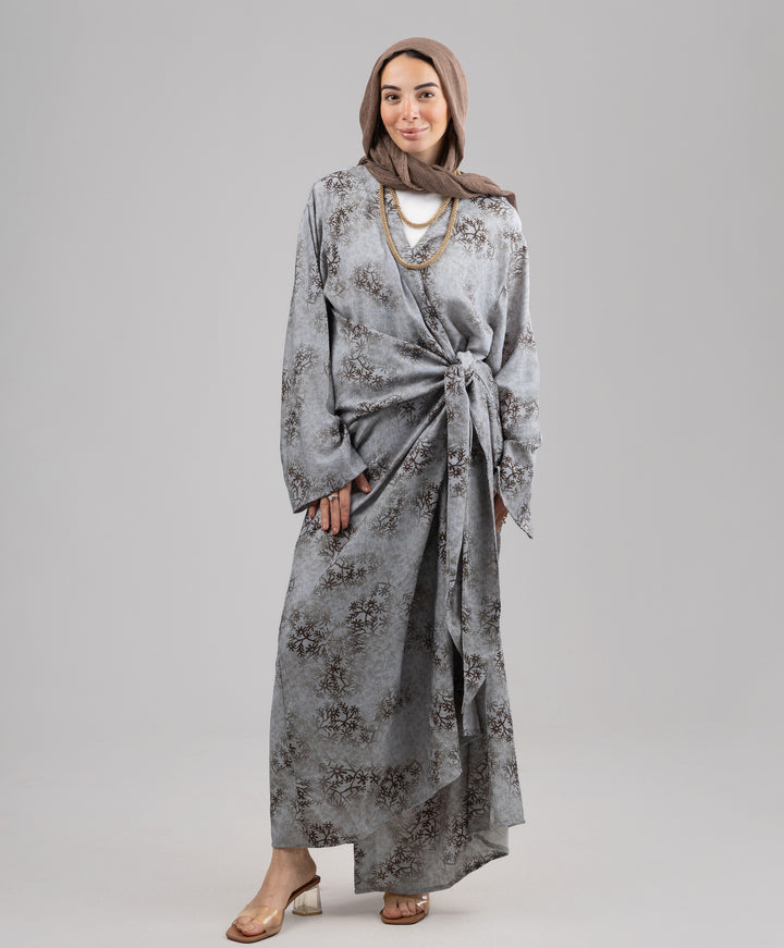 Fleuri Crinkle Wrap Dress