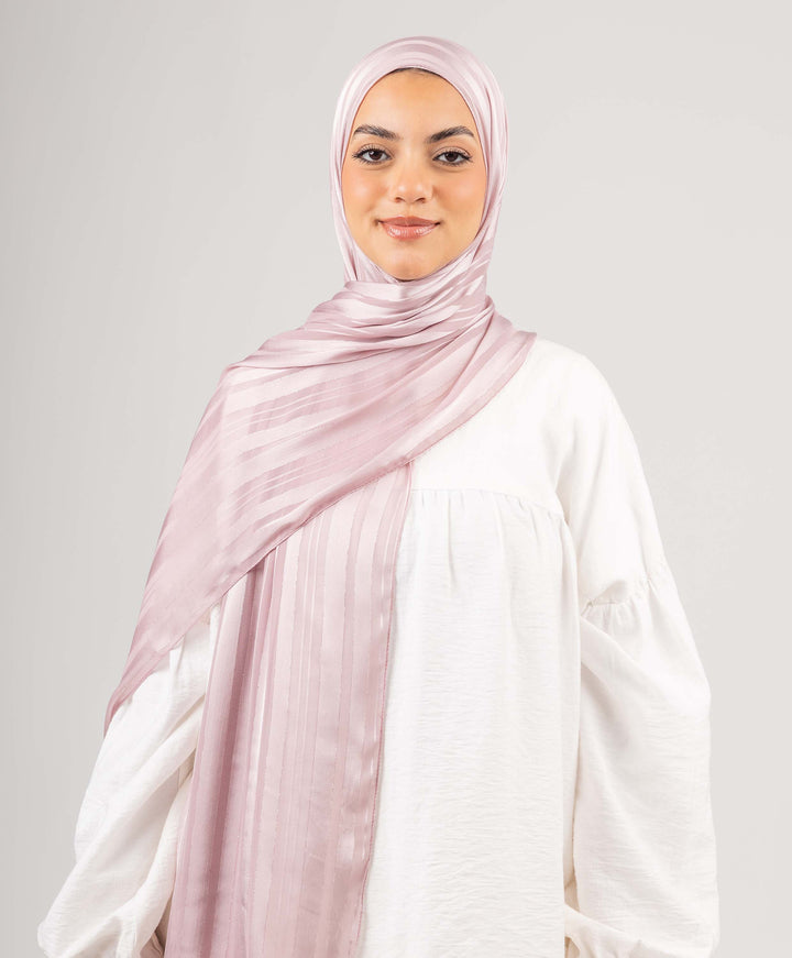 Mini Lines Glittery Satin Chiffon
