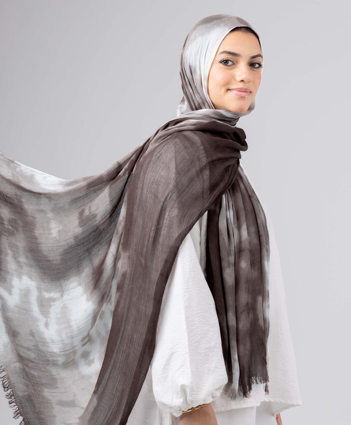 Wave Dye Linen Scarf