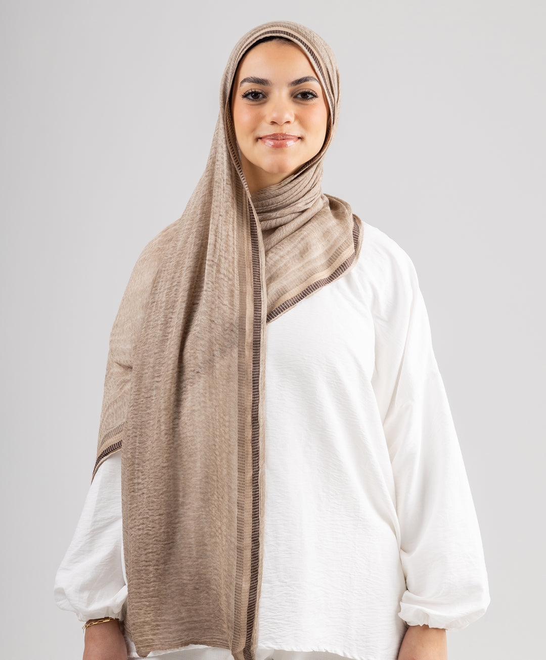 Lined Marble Linen Scarf
