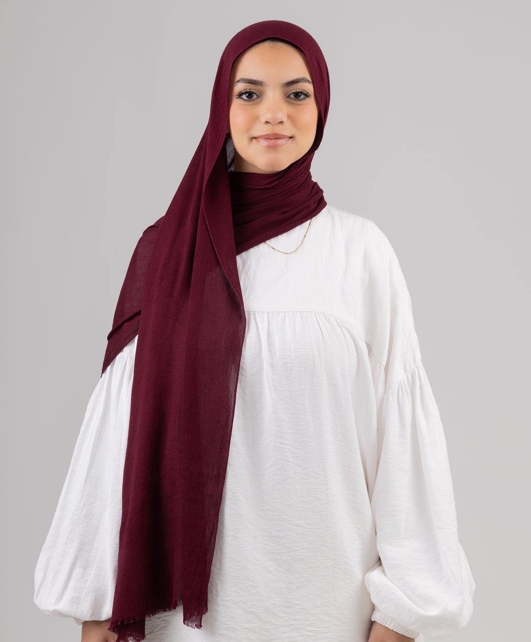 Foggy Marble Tassels Cotton Scarf