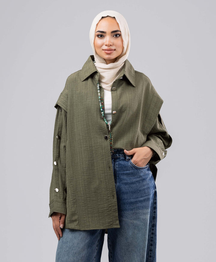 Buttoned Crushed Shirt