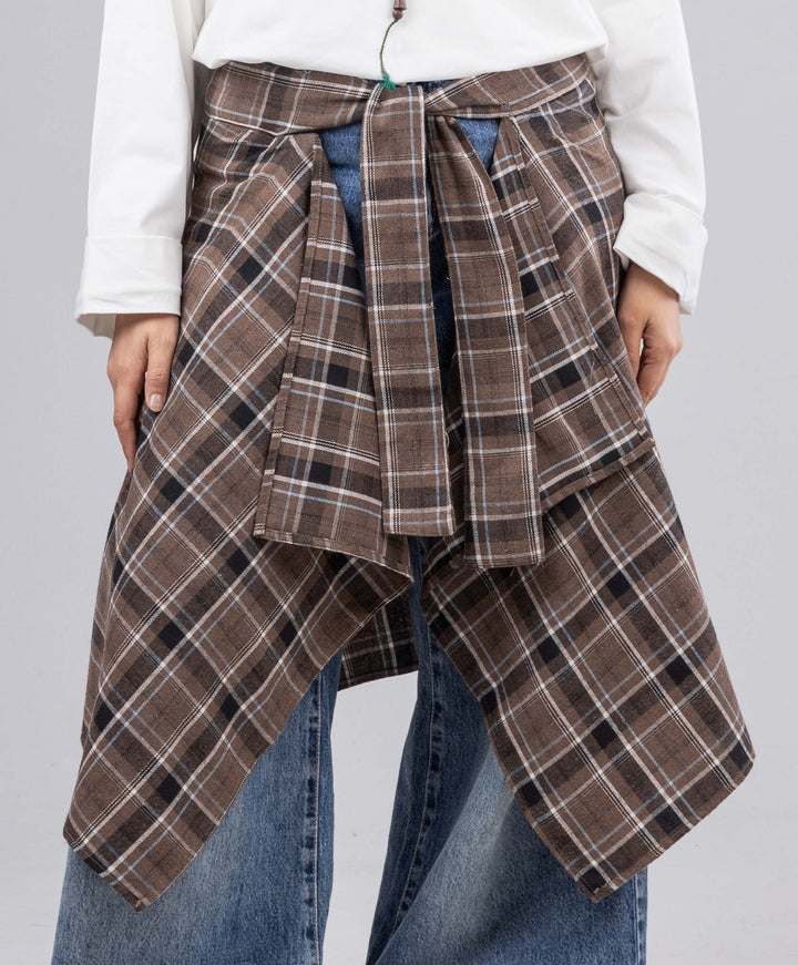 Wrap Carreaux Skirt